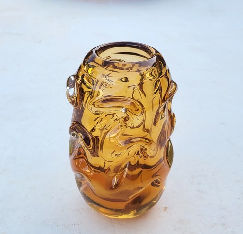 Börne Augustsson 'Borne' Amber Glass Vase for Åseda, Sweden 1948 16.5cm tall - Bild 2 von 9