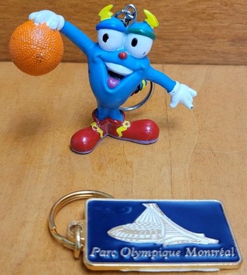 Vintage 1996 Olympische Sommerspiele Basketball Izzy & Big O 1976 Montreal Schlüsselanhänger