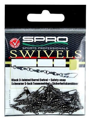 Spro dreifachwirbel mit Safety Snap Gr. 12 8kg