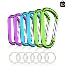Effortless Organization: 6PCS 3'' Carabiner Clips for Home Outdoor Use