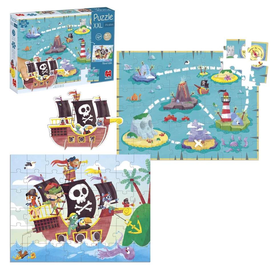 Jumbo 1110700209 Pirates XXL Puzzle Multicolore dlUt - Immagine 2 di 4
