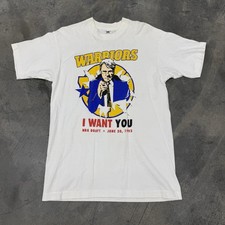 Vtg NBA Golden State Warriors Don Nelson Chris Webber 93 Draft GSW Sz L 90s