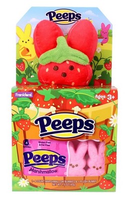 Peeps Plüsch-Geschenkset ERDBEERHASE - Ostern amerikanischer Import UK-Verkäufer