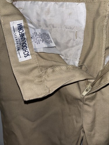 Galaxy Authentic School Uniform Pants Boys 16 Slim Fit Khaki - Picture 3 of 3