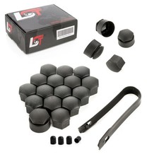 20x Radschraubenkappen Anti-Diebstahl Radmuttern Set 17 mm Schwarz für SEAT