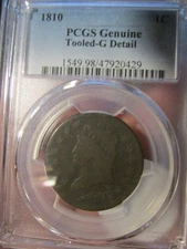 1810 1C  Large Cent PCGS G Detail genuine    