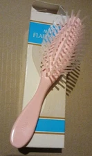NEW Vintage Avon Flair Hair Brush Pink 8" Clear Bristles In Box 1980 USA Made