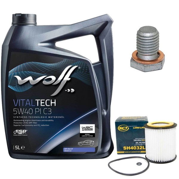 MotoröL Set 5W40 5 Liter + ÖLfilter + Schraube FüR BMW X5 3Er 6Er 7Er 1Er X1 X3-image