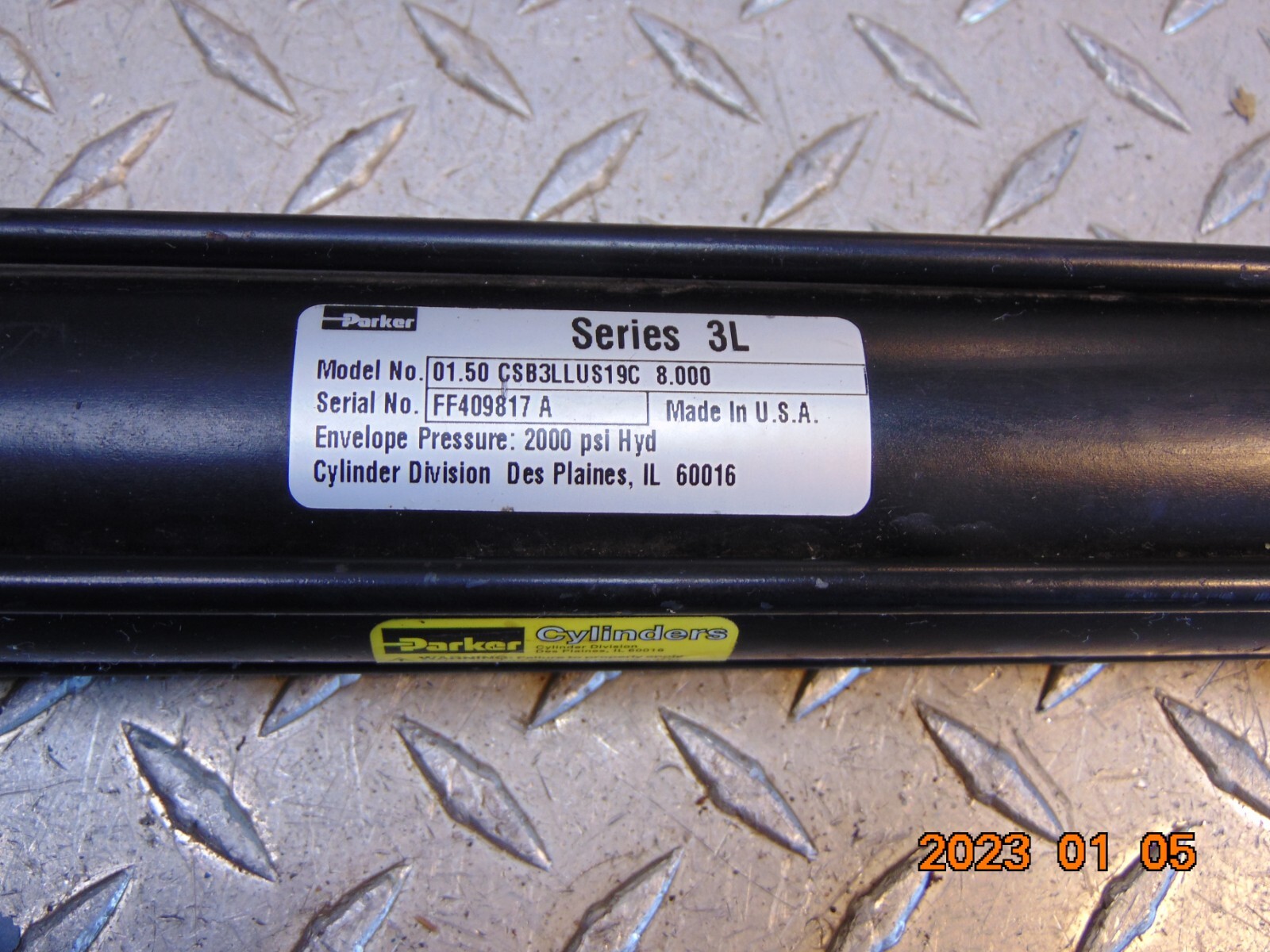 PARKER 01.50 CSB3LLUS19C 8.000 SERIES 3L HYDRAULIC CYLINDER eBay