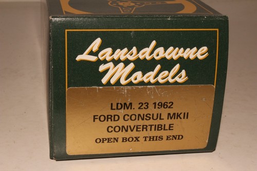 Lansdowne Models #23, 1962 Ford Consul MKII Convertible, Boxed - Picture 2 of 9