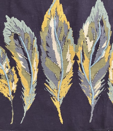 Coldwater Creek 1X Blue Feather Embroidered Beaded Lagenlook Top - Picture 5 of 7