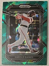 2023 Panini Prizm Green Cracked Ice Prizm Harold Baines Chicago White Sox