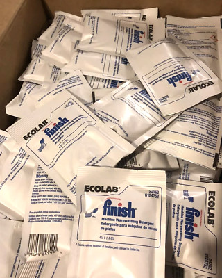 50 Packs ECOLAB 24752 Dish Washing Machine FINISH DishWashing Detergent 1.5 oz!!