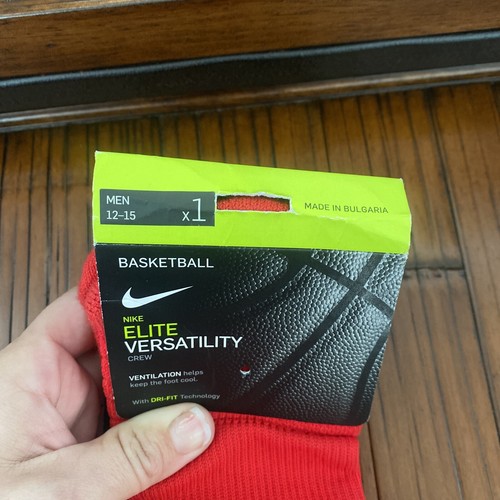 Nike Elite Versatility Crew Red Basketball Sock SX5369 657 Sz XL Support RARE - Picture 7 of 8