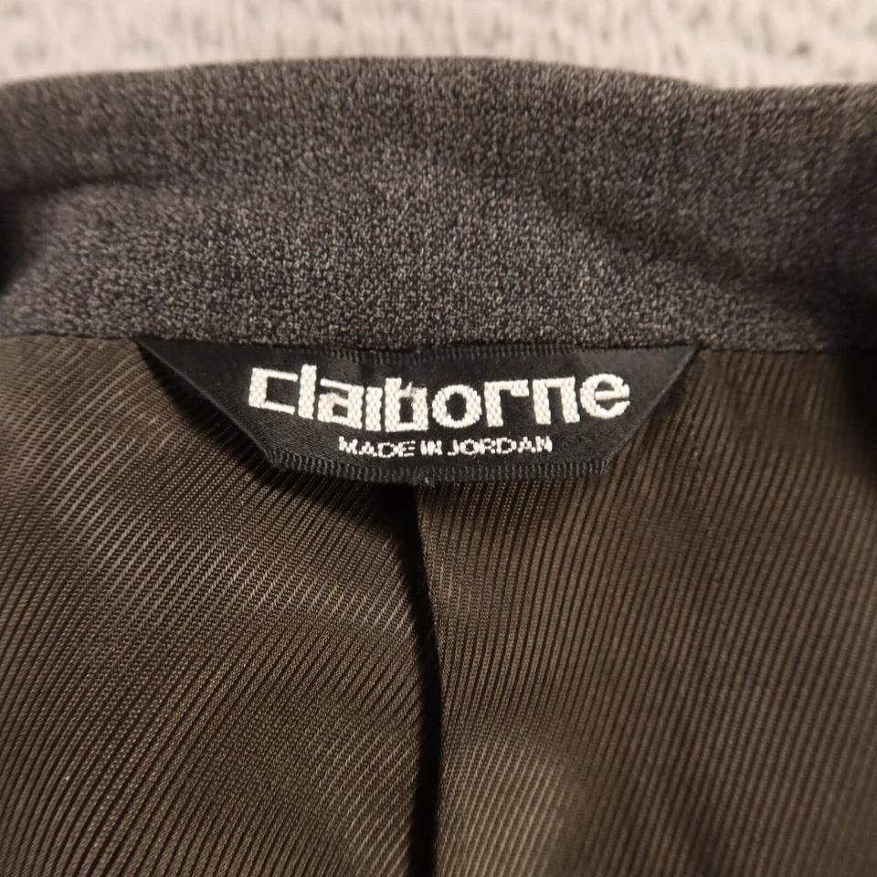 Chaqueta Blazer Abrigo Deportivo DE COLECCIÓN Claiborne L Gris Brezo 100% Lana 42R Foto 3 de 4