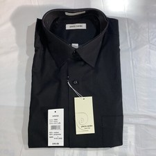 PIERRE CARDIN-EASY CARE BLACK POCKET DRESS SHIRT SIZE L STYLE 1804