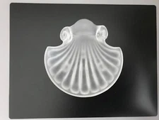 Heavy Glass Shell Shaped Dish Soap Bathroom Decor