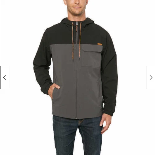 VOYAGER MEN S WINDWEAR WIND WATER RESISTANT JACKET BLACK GRAY XL