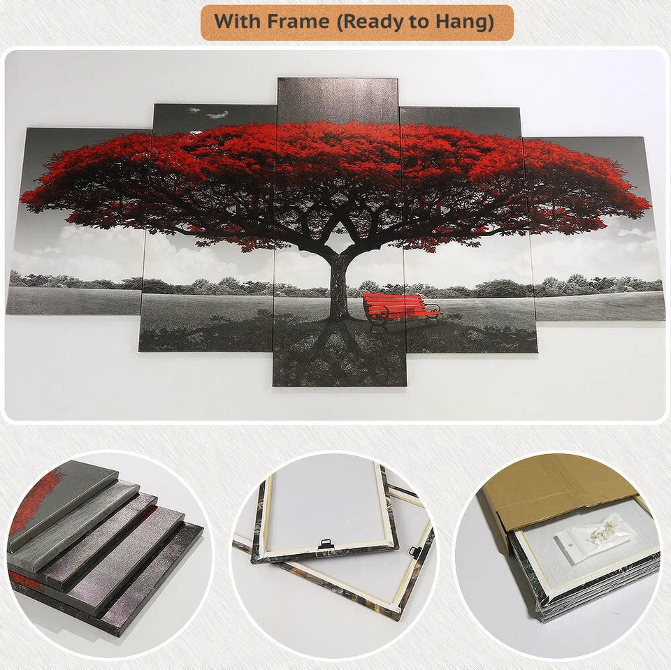 Abstract Art Romantic Venice 5 Piece Canvas Print Wall Art Poster Home Decor - Image 3 of 4