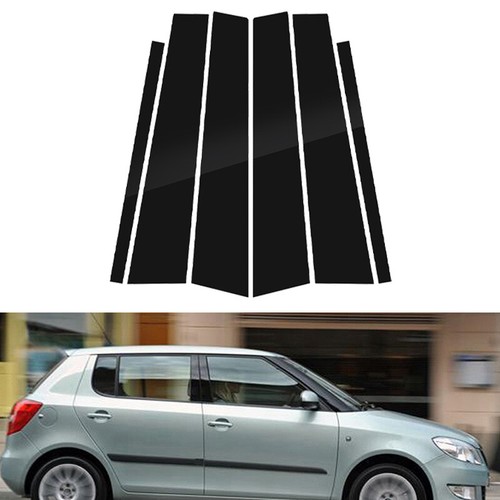 6pcs Gloss Black Pillar Post Door Window Cover Fit For Skoda Fabia 2007-2014 - Bild 1 von 12