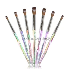 100% Pure Kolinsky Acrylic Nail Brush for Manicure Powder Diamond Handle 8-16