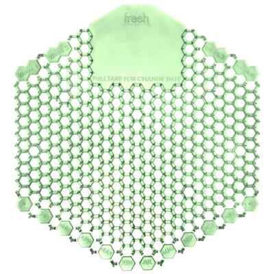 10 Count Fresh Products 2WDS60CMF Urinal Screens, Green, Cucumber Melon Scent
