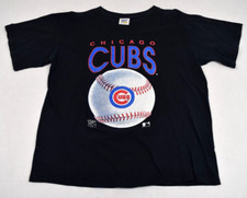 VTG MLB T-Shirt Single Stitch Size L/XL 90s Chicago Cubs Giant Ball MadeUSA 1992
