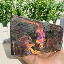 Natural Purple Labradorite Quartz Crystal Freeform Mineral Specimen 1160g