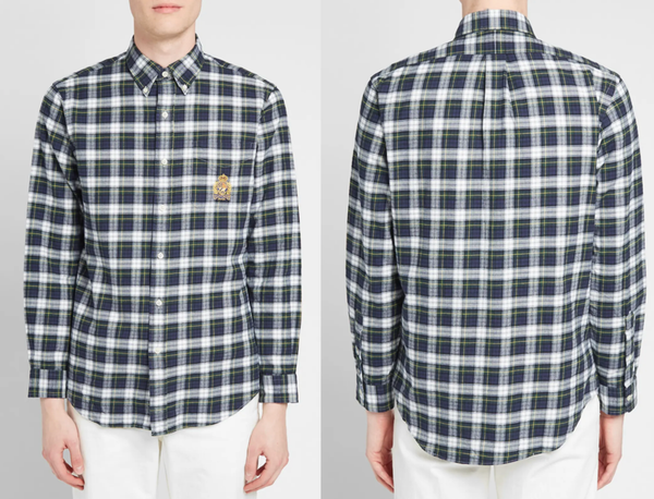 Polo Ralph Lauren Crest Shirt Karohemd Button Down Check Heritage Wappen Hemd L-image