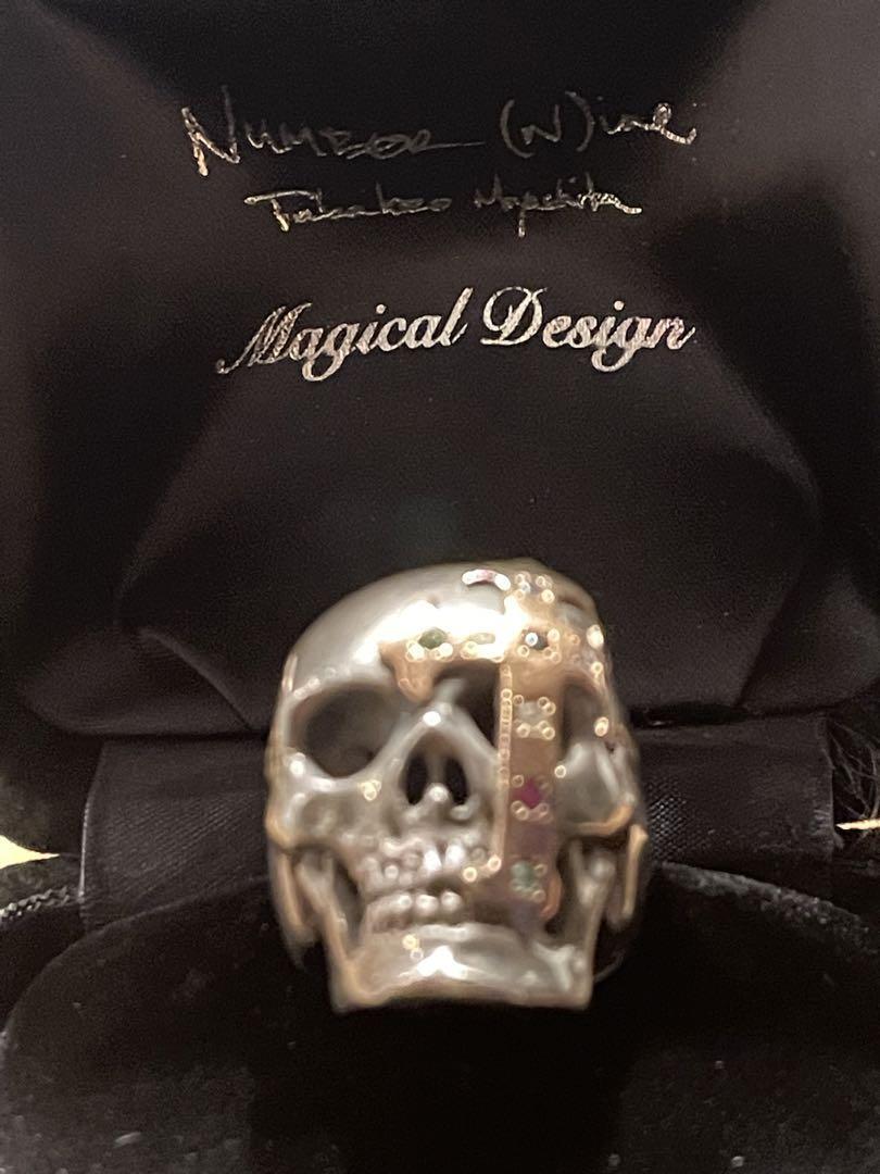 Number (N)ine x Magical Design Skull Ring Silver Gold US6.75 Number (N)ine x Magical Design Skull Ring Silver Gold US6.75