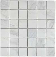 Keramikmosaik Weiß Fliesenspiegel Dusche KüChe Wand 14-0102 | 10 Mosaikplatten