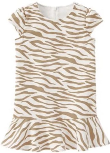 NWT Girls 7 Gymboree RIGHT MEOW cheetah Cotton/Spandex Print DRESS Tan/Ivory - Picture 2 of 2