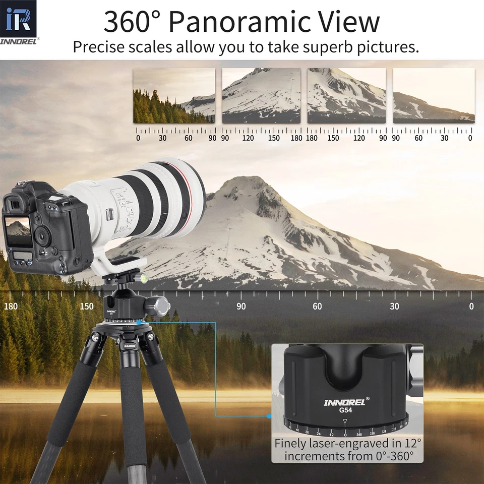 INNOREL Professioneller Stativkopf Low Gravity Center CNC Kugelkopf G36/G44/G54 - Bild 4 von 4
