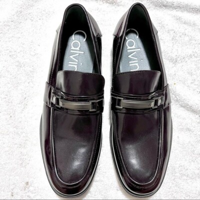 NEW Calvin Klein Dale Chocolate Patent Moc Toe Dress Shoes mens size 11 Cambridge Calf Leather Cap Toe - Chocolate | Martin Dingman main image 4
