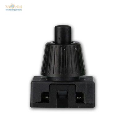 Druckschalter schwarz, 1-polig, EIN/AUS schaltend, max. 230V/2A, Lampen-Schalter