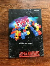Tetris 2 II SNES Super Nintendo Instruction Manual Only