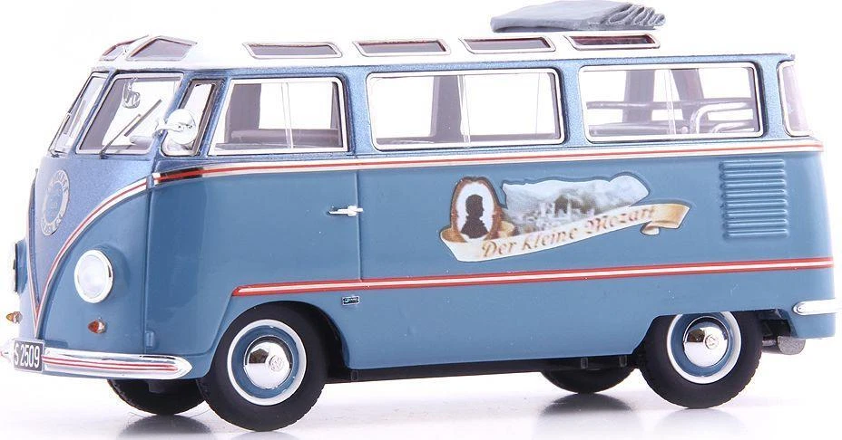 Autocult escala 1:43 Kohlruss T1 Samba 'Der klein Mozart' azul claro-blanco Foto 3 de 4