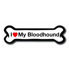 Magnet Me Up I Love My Bloodhound Dog Bone Car Magnet - 2x7 Dog Bone Auto Truck