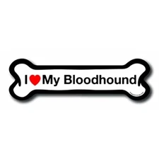 Magnet Me Up I Love My Bloodhound Dog Bone Car Magnet - 2x7 Dog Bone Auto Truck