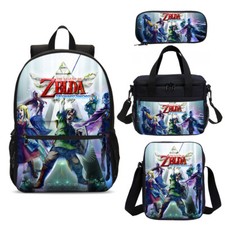 Legend of Zelda Link Cartoon Kids School Backpacks Cooler Lunch Bag Pen Case Lot