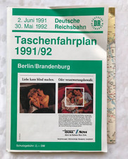 Deutsche Reichsbahn Fahrplan 1991/92 Berlin / Brandenburg, Eisenbahn