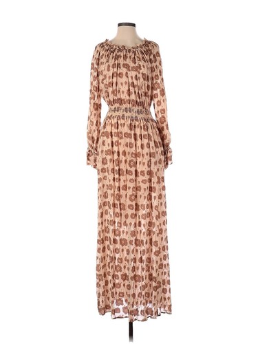 Rachel Zoe Linen Blend Maxi Dress  Blue Abstract Print Size M NWT | eBay
