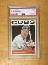 1964 Topps Baseball Don Landrum Chicago Cubs Card #286 PSA 3