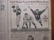 1962 The Quarterback/Sporting News Insert(w/JOE NAMATH/JOE FOSS/CHUCK BENDARIK