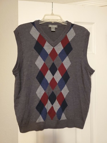 Wool Sweater Vest Gray Multi color L 
