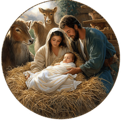 10x 18x18 car sticker Joseph and Mary sticker weatherproof vinyl sticker