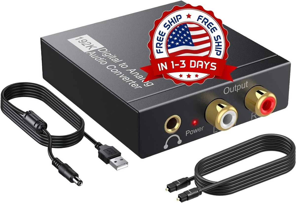 Convertidor De Audio Digital A Analogo Para Tv Con Cable Optico Coax  Y NEW
