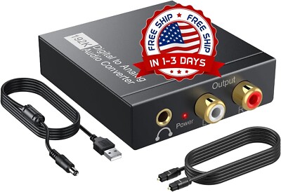 Convertidor De Audio Digital A Analogo Para Tv Con Cable Optico