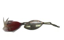 Pflueger Muskill No. 9 Spinner Bait Lure Black Buck Tail With white Feather