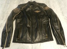Harley Davidson Womens 110th Anniversary Riding Gear Leather Jacket~small~rare
